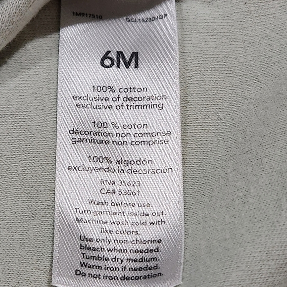 Carter's Little Bunny 100% Cotton Light Mint Green Footed Sleep N' Play, Size 6M - Picture 4 of 4